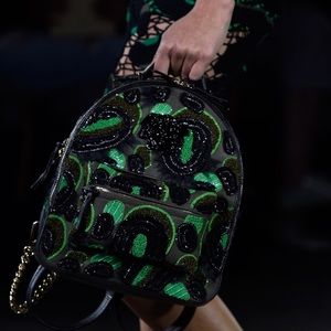 Versace green backpack